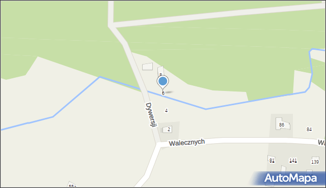 Kołaków, Dywersji, 6, mapa Kołaków