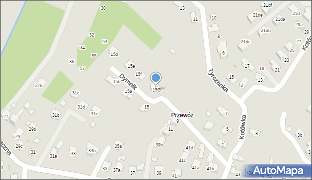 Kraków, Dymnik, 15G, mapa Krakowa
