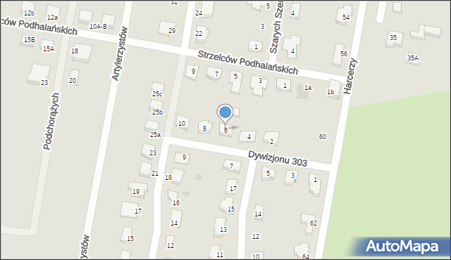 Lębork, Dywizjonu 303, 6, mapa Lębork