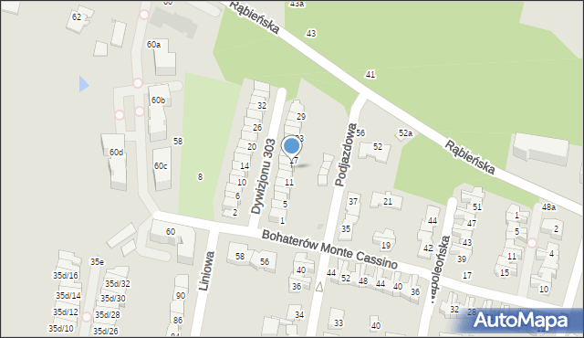 Łódź, Dywizjonu 303, 15, mapa Łodzi