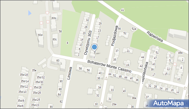 Łódź, Dywizjonu 303, 3, mapa Łodzi