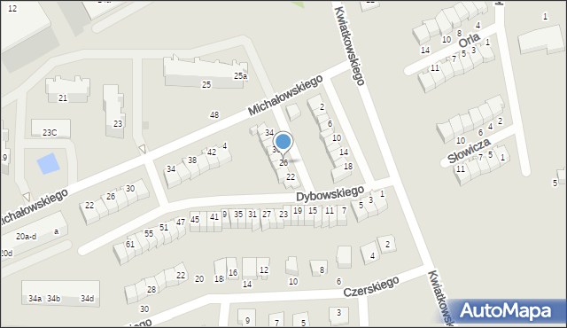 Malbork, Dybowskiego Benedykta, 26, mapa Malborka