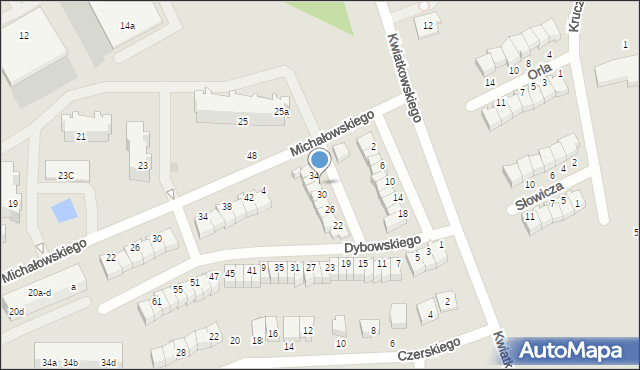 Malbork, Dybowskiego Benedykta, 32, mapa Malborka