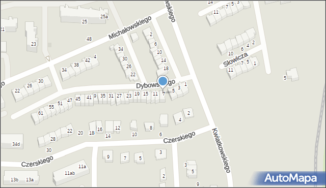 Malbork, Dybowskiego Benedykta, 7, mapa Malborka