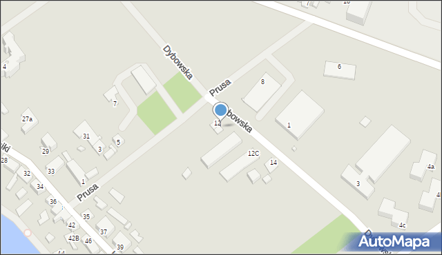 Mikołajki, Dybowska, 12A, mapa Mikołajki