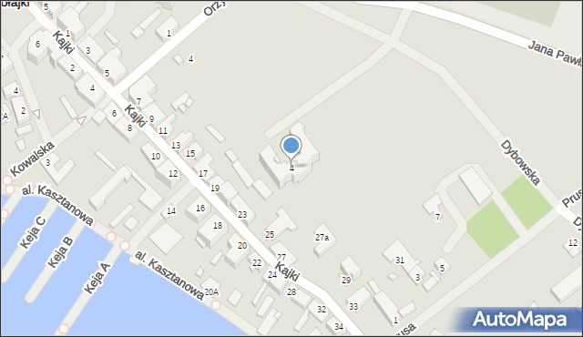 Mikołajki, Dybowska, 4, mapa Mikołajki