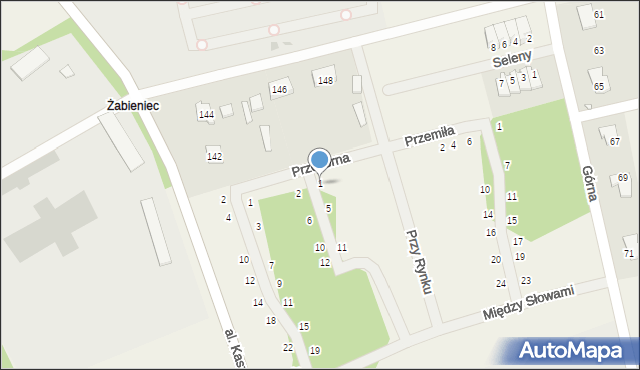 Młochów, Dyskretna, 1, mapa Młochów