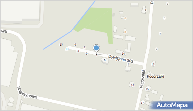 Mszczonów, Dywizjonu 303, 7, mapa Mszczonów