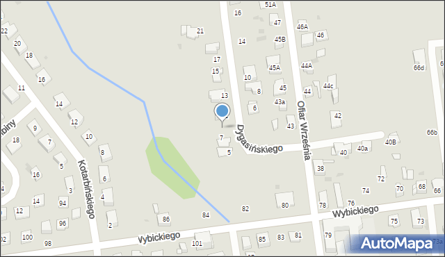 Mysłowice, Dygasińskiego Adolfa, 9, mapa Mysłowice