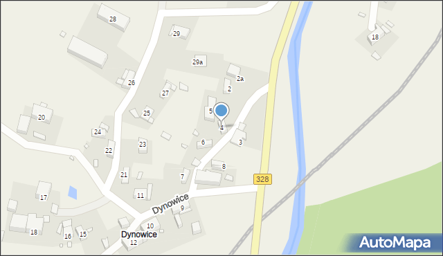 Nowy Kościół, Dynowice, 4, mapa Nowy Kościół
