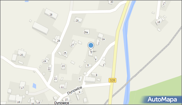 Nowy Kościół, Dynowice, 5, mapa Nowy Kościół