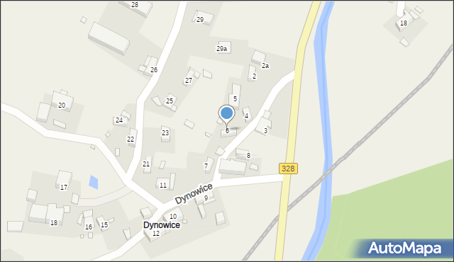 Nowy Kościół, Dynowice, 6, mapa Nowy Kościół
