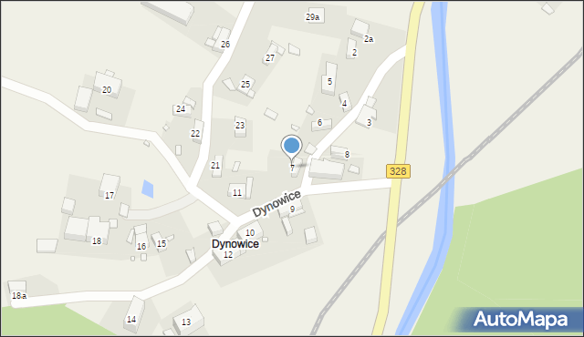Nowy Kościół, Dynowice, 7, mapa Nowy Kościół