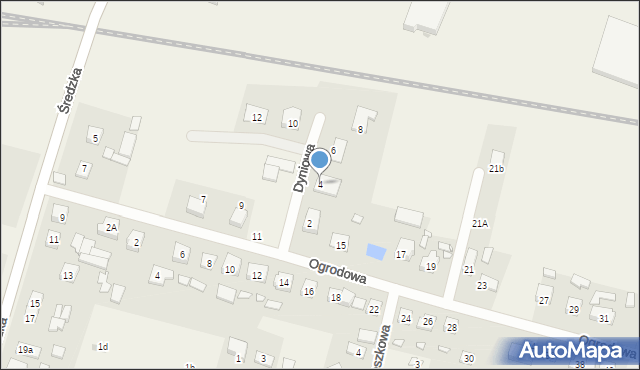 Paczkowo, Dyniowa, 4, mapa Paczkowo