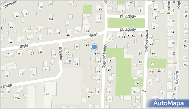 Piastów, Dygasińskiego Adolfa, 18, mapa Piastów