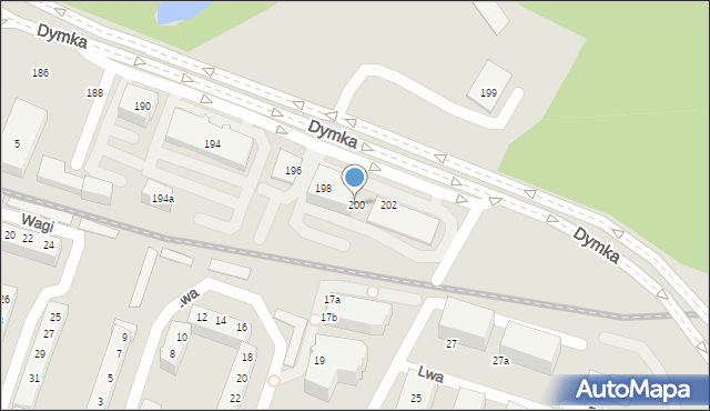 Poznań, Dymka Walentego, abp., 200, mapa Poznania