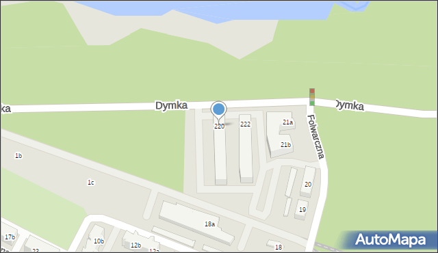 Poznań, Dymka Walentego, abp., 220, mapa Poznania
