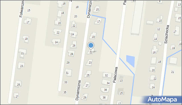 Rąbień, Dynamiczna, 21, mapa Rąbień