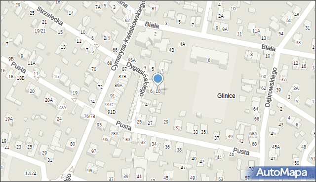 Radom, Dygasińskiego Adolfa, 10, mapa Radomia