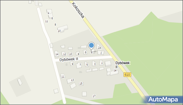 Ruciane-Nida, Dybówek II, 4, mapa Ruciane-Nida