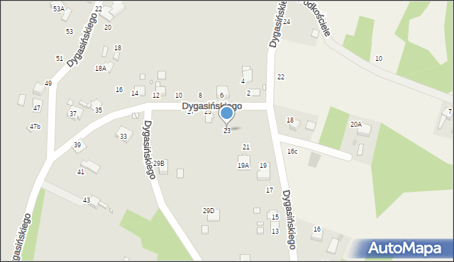 Rybnik, Dygasińskiego Adolfa, 23, mapa Rybnika