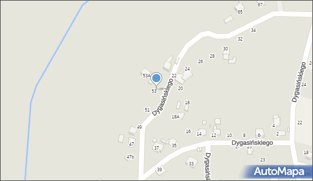 Rybnik, Dygasińskiego Adolfa, 55, mapa Rybnika