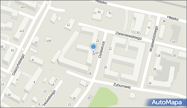 Siedlce, Dylewicza Czesława, 21, mapa Siedlce