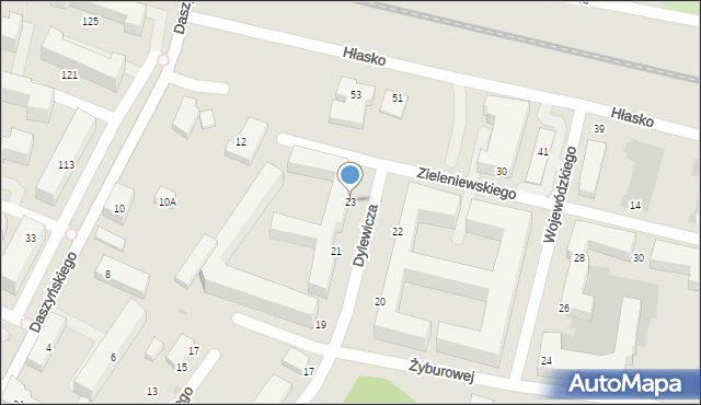 Siedlce, Dylewicza Czesława, 23, mapa Siedlce