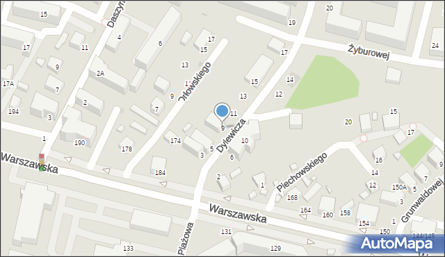 Siedlce, Dylewicza Czesława, 9, mapa Siedlce