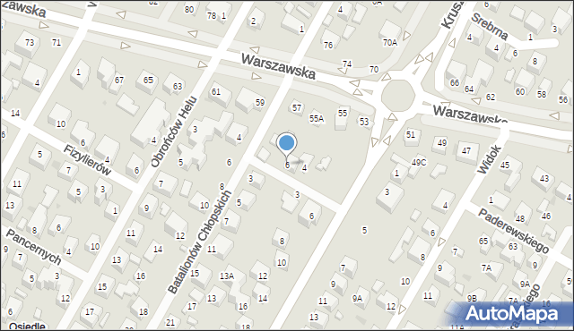 Siedlce, Dywizjonu 303, 6, mapa Siedlce