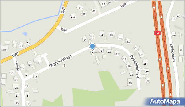 Skarżysko-Kamienna, Dygasińskiego Adolfa, 6, mapa Skarżysko-Kamienna
