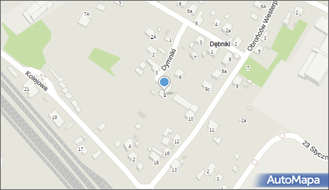 Sławków, Dymniki, 4, mapa Sławków