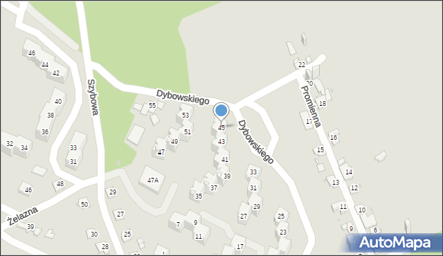 Sosnowiec, Dybowskiego Benedykta, 45, mapa Sosnowca