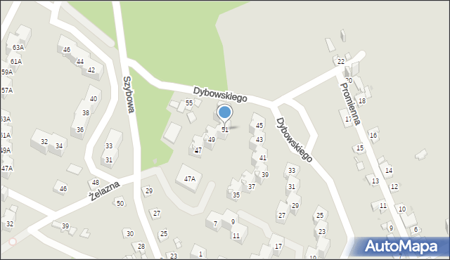 Sosnowiec, Dybowskiego Benedykta, 51, mapa Sosnowca