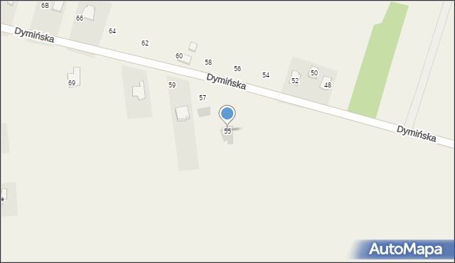 Suków, Dymińska, 55, mapa Suków