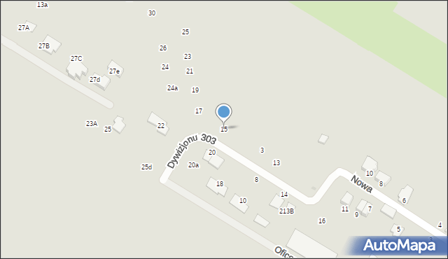 Świdnik, Dywizjonu 303, 15, mapa Świdnika