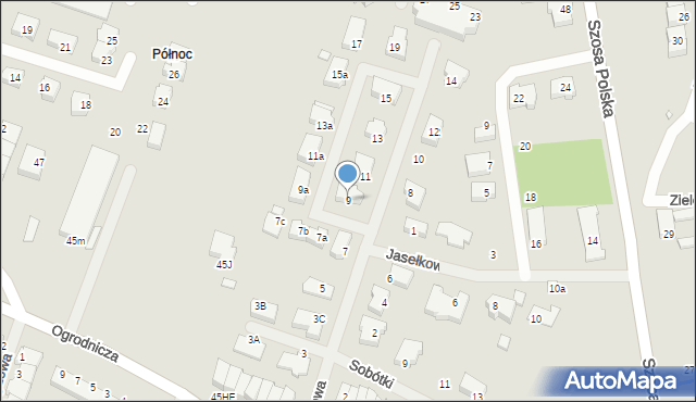 Szczecin, Dyngusowa, 9, mapa Szczecina