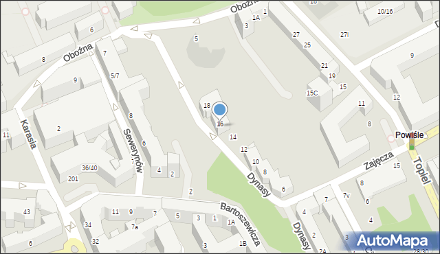 Warszawa, Dynasy, 16, mapa Warszawy