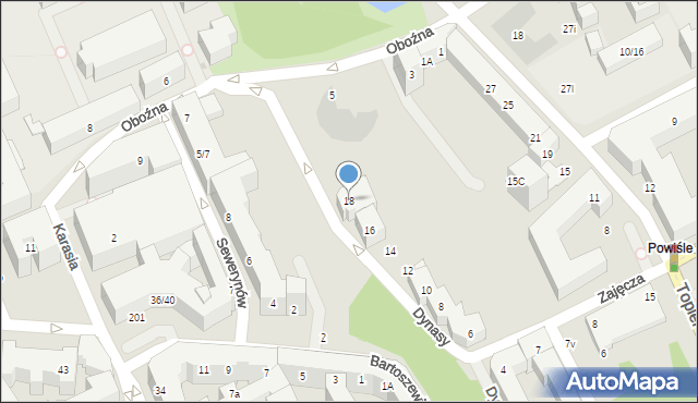 Warszawa, Dynasy, 18, mapa Warszawy