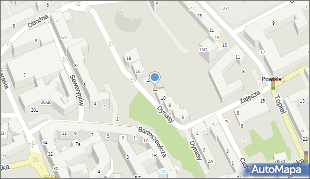 Warszawa, Dynasy, 12, mapa Warszawy