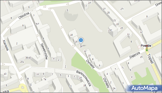 Warszawa, Dynasy, 14, mapa Warszawy
