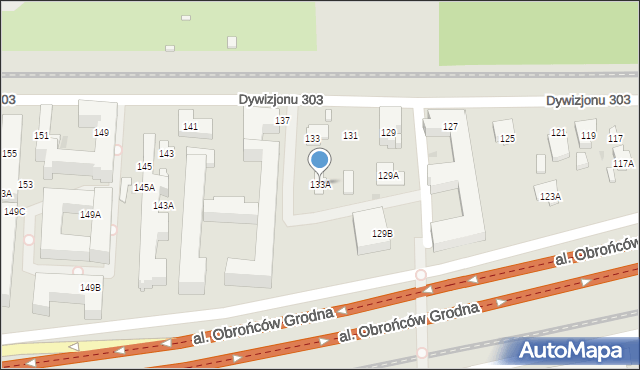 Warszawa, Dywizjonu 303, 133A, mapa Warszawy