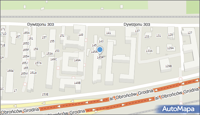 Warszawa, Dywizjonu 303, 143A, mapa Warszawy