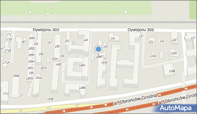 Warszawa, Dywizjonu 303, 145A, mapa Warszawy
