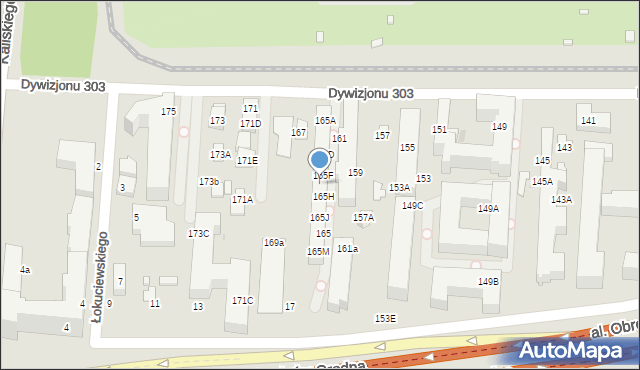 Warszawa, Dywizjonu 303, 165G, mapa Warszawy