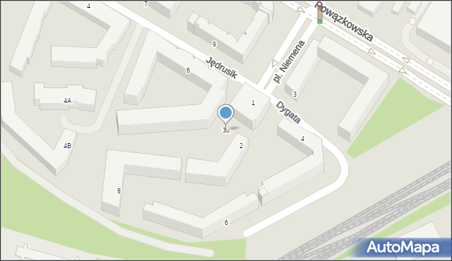 Warszawa, Dygata Stanisława, 3u, mapa Warszawy