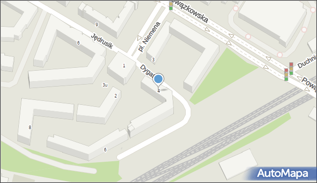 Warszawa, Dygata Stanisława, 4, mapa Warszawy