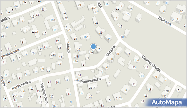 Warszawa, Dyngus, 5, mapa Warszawy