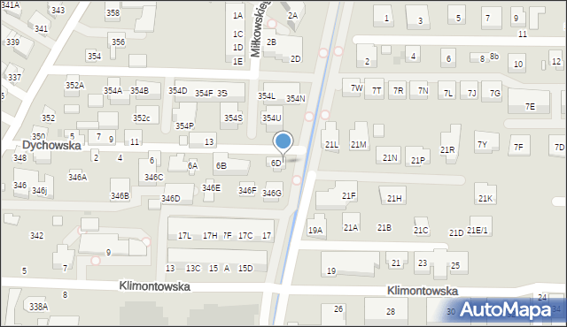 Warszawa, Dychowska, 8, mapa Warszawy