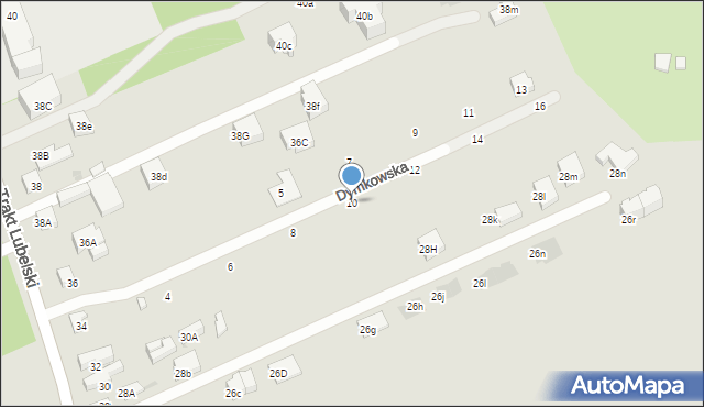 Warszawa, Dymkowska, 10, mapa Warszawy